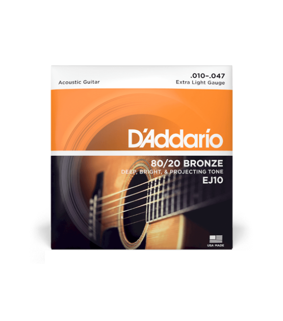 D'Addario EJ10 80/20 Acoustic Guitar Strings 10's