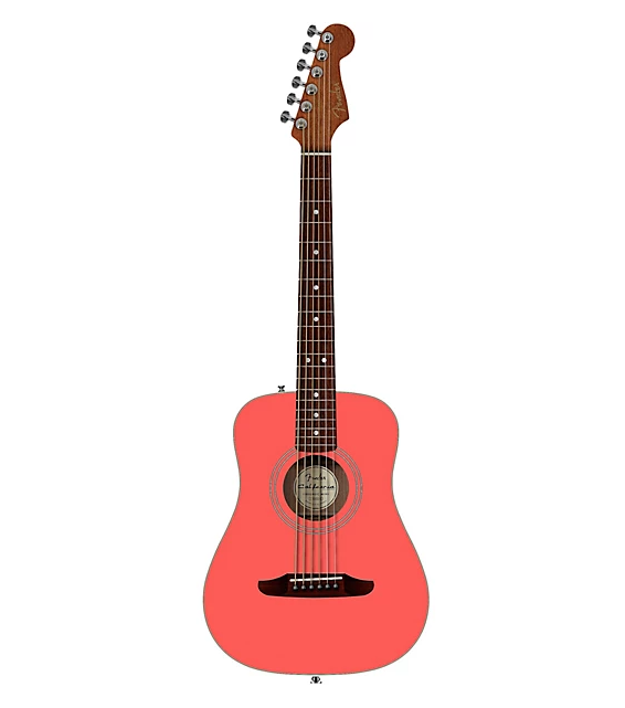 Fender California Standard Redondo Mini Acoustic Guitar Fiesta Red