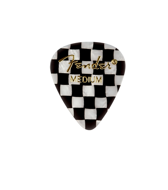 Fender 351 Shape Premium Picks, Checker Celluloid Heavy 12 Pack