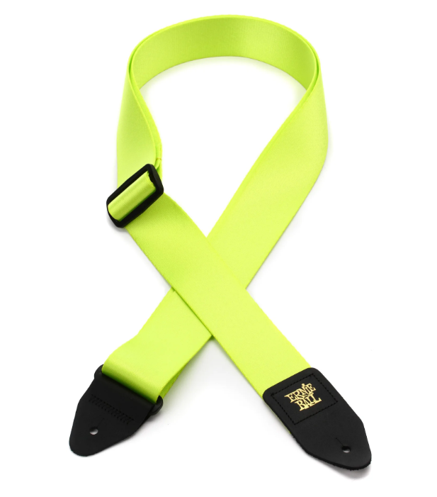 Ernie Ball Premium Guitar Strap/Bass Strap - Neon Green