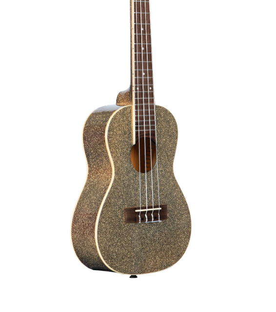 Kala Stardust Gold Sparkle Concert Ukulele