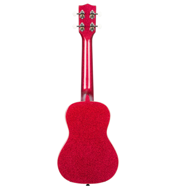 Kala Ritzy Red Sparkle Concert Ukulele