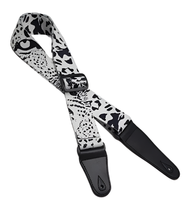 Ployester Guitar Strap - Snow Leopard Eye