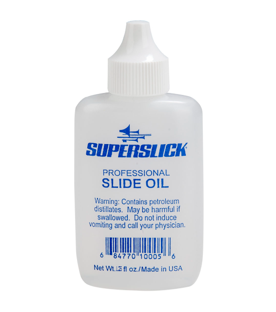 Superslick Trombone Slide Oil, Light Viscosity - 1.2 oz, 1.25 oz or 2 oz Bottle