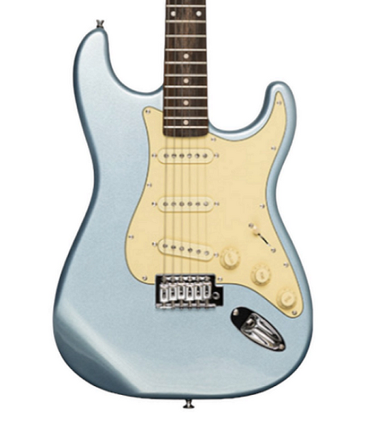 Stagg SES-30 SSS Electric Guitar Ice Metallic Blue