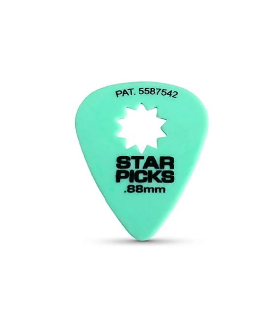 Everly Star Guitar Picks 12 Pack - Choose Size