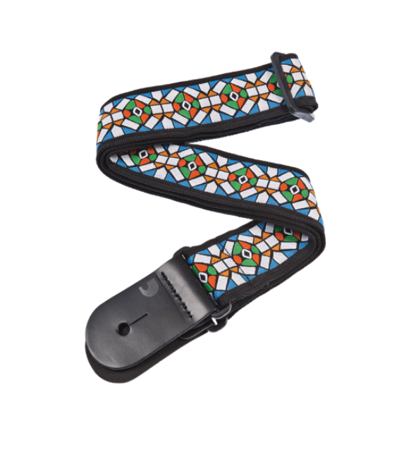 D'Addario Woven Guitar Strap, Stained Glass