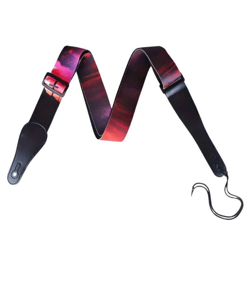 Polyester Guitar Strap - Sunset Cross