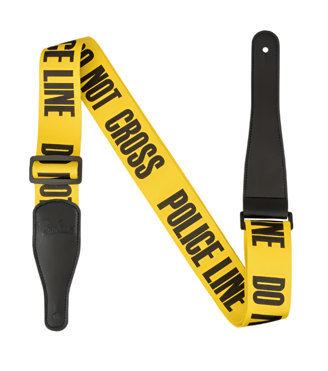 Polyester Guitar Strap - Police Line