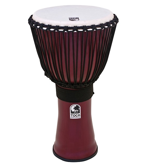 Toca Freestyle Rope Tuned Djembe - Matte Racing Red