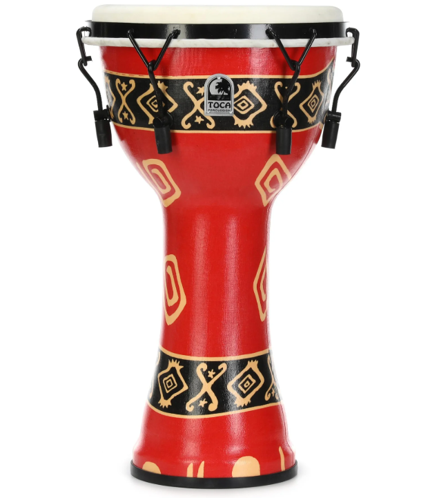 Toca Percussion Freestyle Mechanically Tuned Djembe 10" - Bali Red