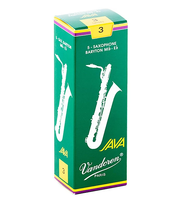 Vandoren Java Baritone Saxophone Reeds - Strenght 2.5 or 3 - Box of 5