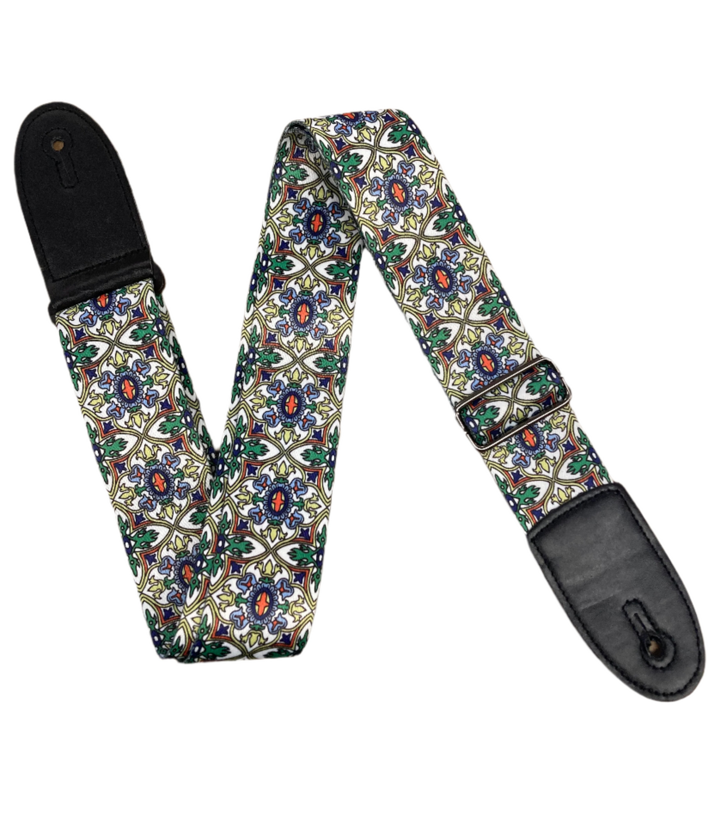 Polyester Strap - White Pattern Design