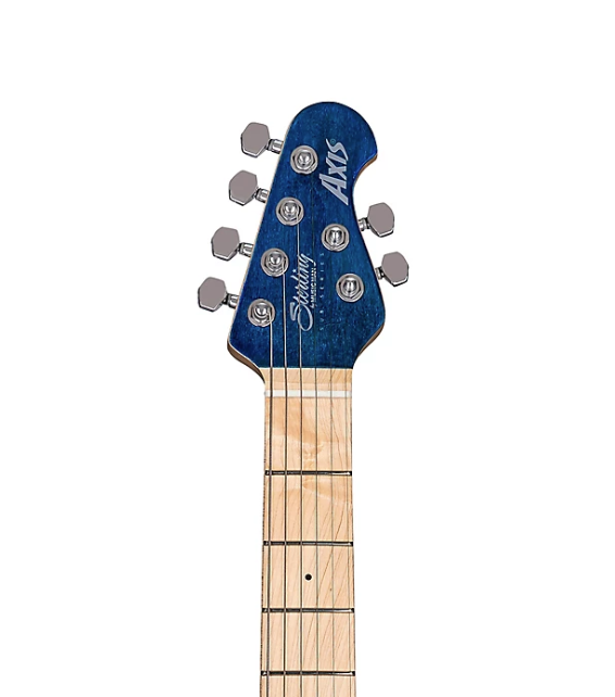 Sterling by Music Man S.U.B. Axis Flame Maple Top Electric Guitar Neptune Blue