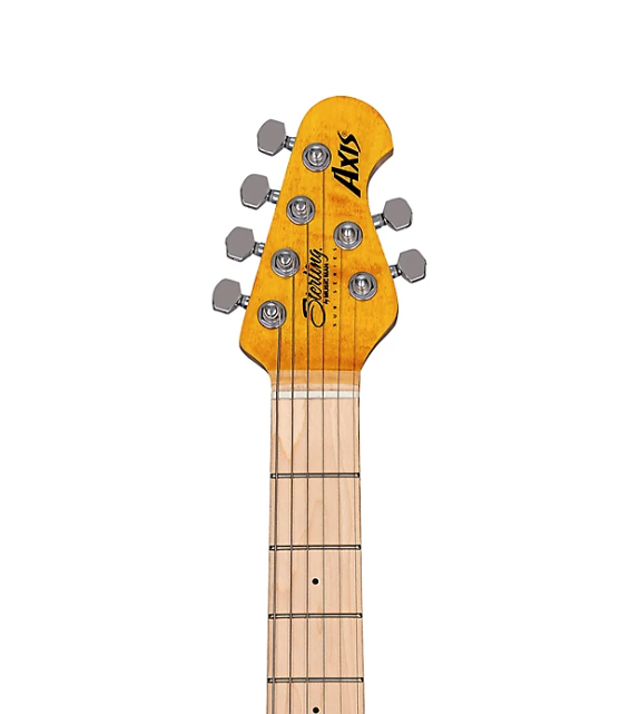 Sterling by Music Man S.U.B. Axis Flame Maple Top Electric Guitar Transparent Gold