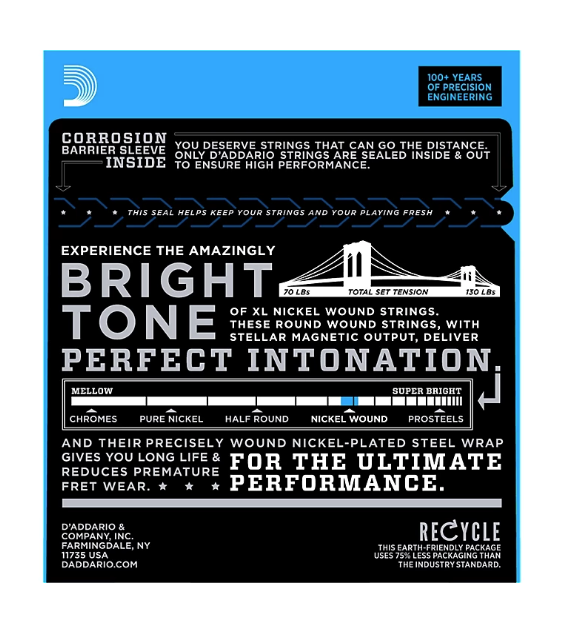 D'Addario EXL110 Nickel Wound Light Electric Guitar Strings Single-Pack