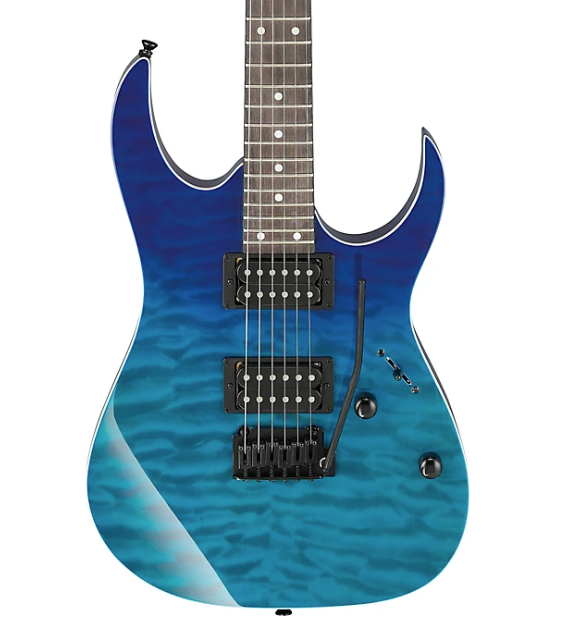 Ibanez GRG120QASP GRG Series Electric Guitar Transparent Blue Gradation