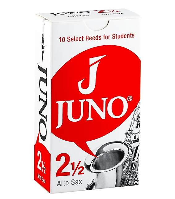 Vandoren JUNO Alto Sax Reeds, Box of 10 - Sizes 2 - 2.5