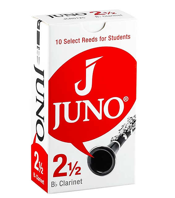 Vandoren JUNO Bb Clarinet, Box of 10 Reeds - Sizes 2 - 2.5