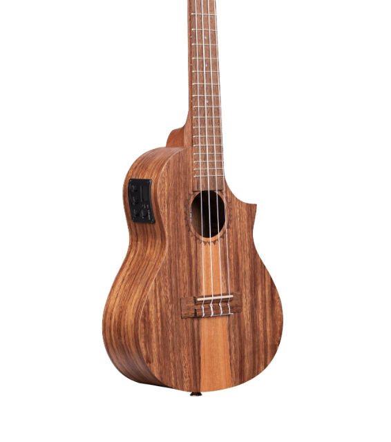 Kala Teak Tri-Top Concert Ukulele w/ Cutaway & EQ