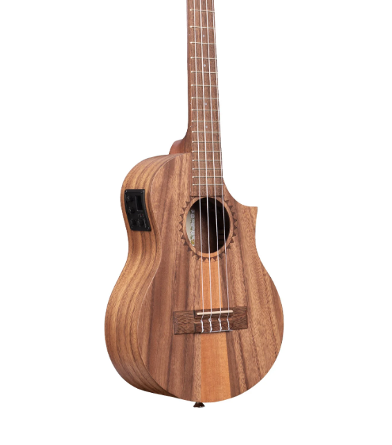 Kala Teak Tri-Top Tenor Ukulele w/ Cutaway & EQ