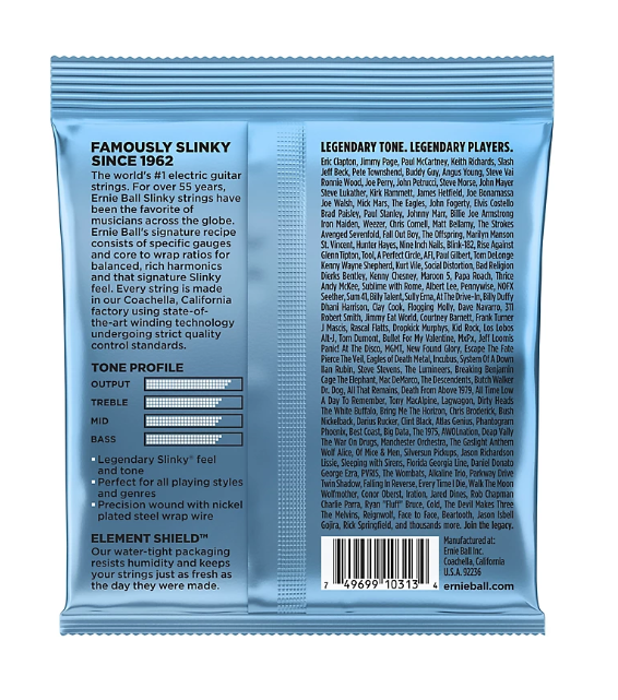 Ernie Ball Primo Slinky Nickel Wound Electric Guitar Strings Gauge 9.5 - 44