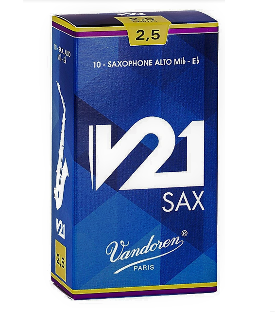 Vandoren V21 Alto Saxophone Reeds Box of 10 - Sizes 2.5-3.5