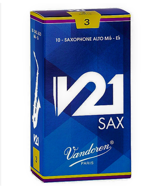 Vandoren V21 Alto Saxophone Reeds Box of 10 - Sizes 2.5-3.5