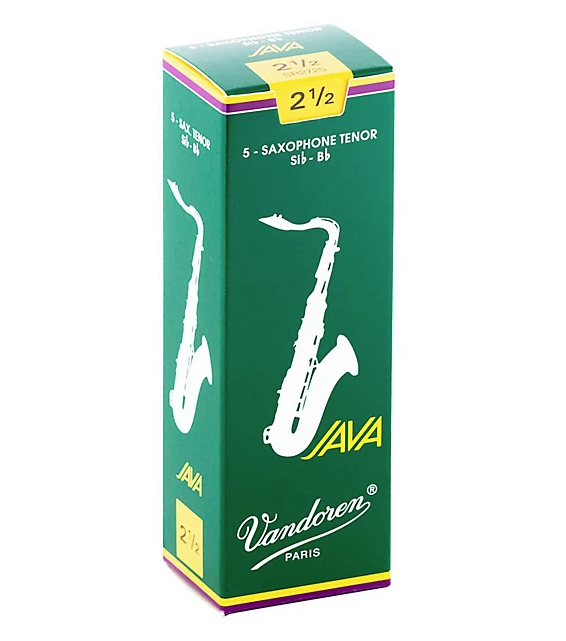 Vandoren JAVA Tenor Saxophone Reeds - Box of 5 - Sizes 2-5