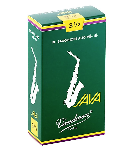 Vandoren JAVA Alto Saxophone Reeds - Box of 10 - Sizes 2.5-4