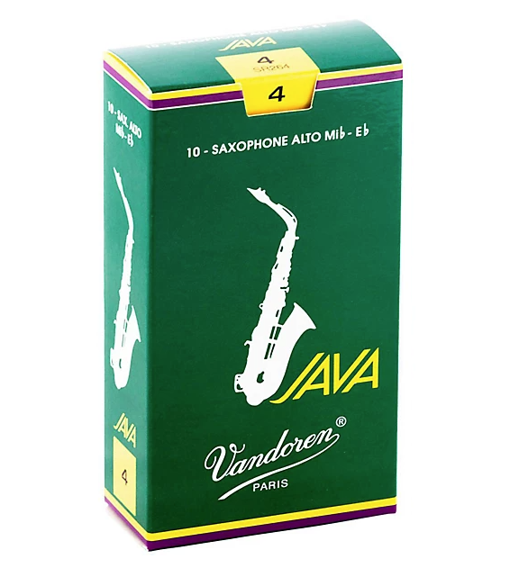 Vandoren JAVA Alto Saxophone Reeds - Box of 10 - Sizes 2.5-4
