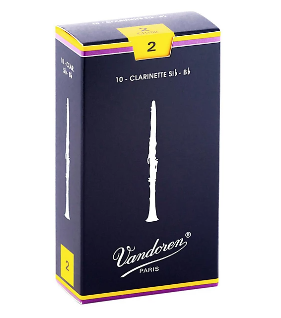 Vandoren Traditional Bb Clarinet Reeds - Box of 10 - Sizes 2-3.5