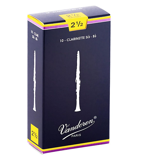 Vandoren Traditional Bb Clarinet Reeds - Box of 10 - Sizes 2-3.5