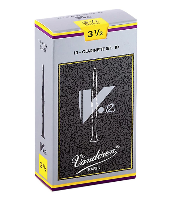 Vandoren V12 Clarinet Reeds - Box of 10 - Sizes 2.5-3.5