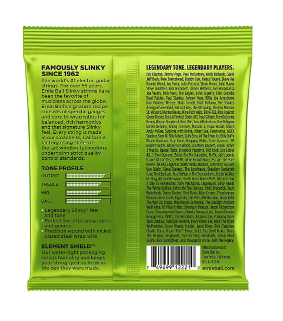 Ernie Ball Regular Slinky 2221 (10-46) Nickel Wound Electric Guitar Strings