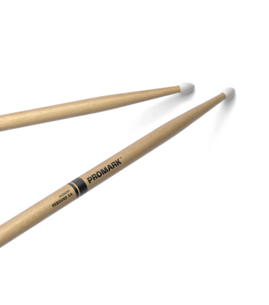 Promark Rebound 5A Hickory Drumstick, Oval Nylon Tip