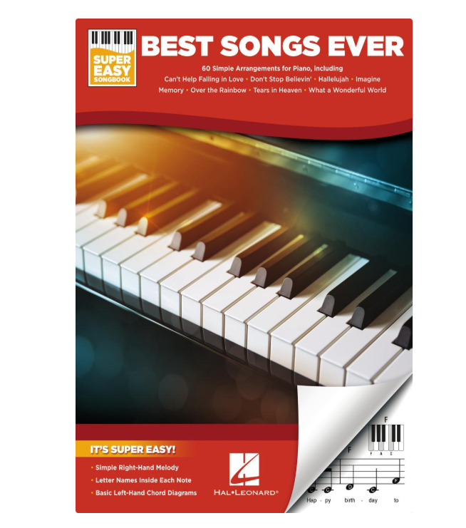 Hal Leonard Best Songs Ever – Super Easy Piano Book