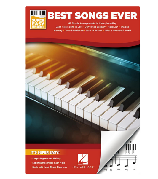 Hal Leonard Best Songs Ever – Super Easy Piano Book