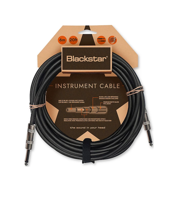 Blackstar Standard Straight to Straight Cable 20 ft. Black