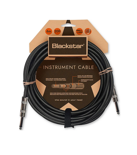 Blackstar Standard Straight to Straight Cable 20 ft. Black