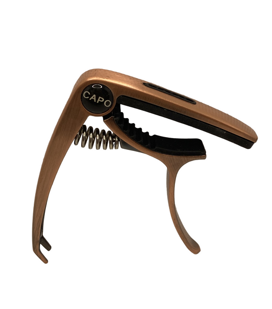 Capo w/ Pick Holder - Brushed Copper
