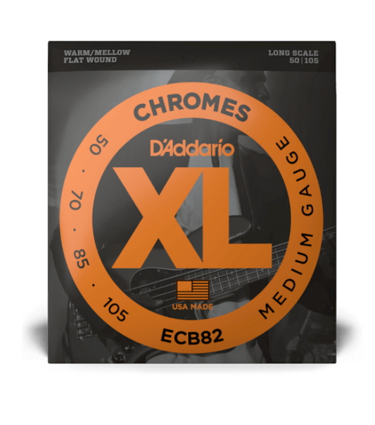 D'Addario ECB82 Medium, Long Scale, XL Chromes Bass Strings 50-105