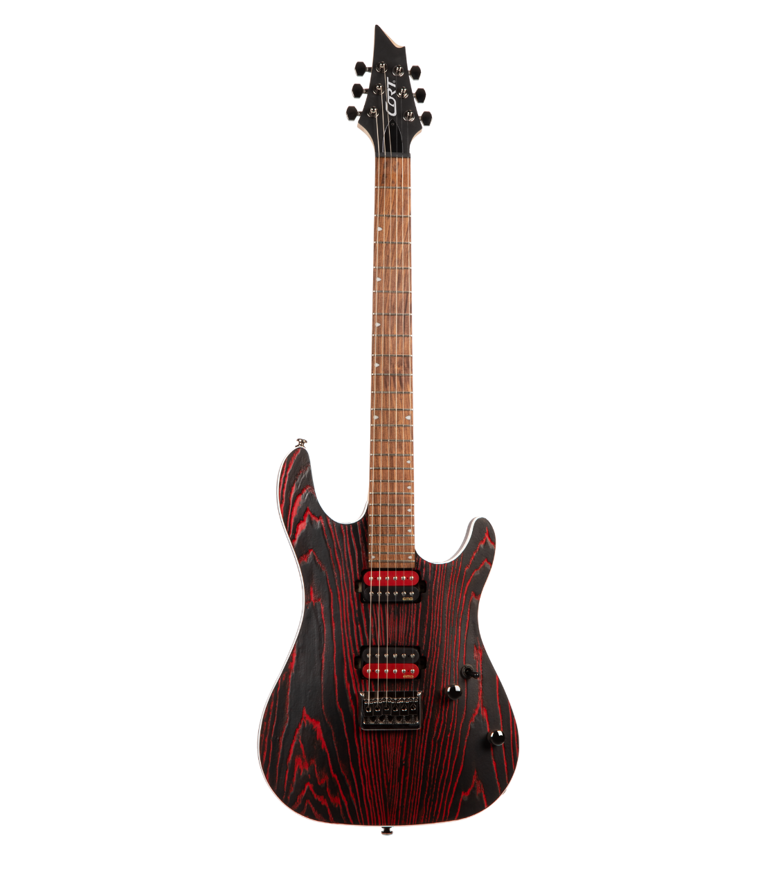 Cort KX300 Electric Guitar Etched Black and Red