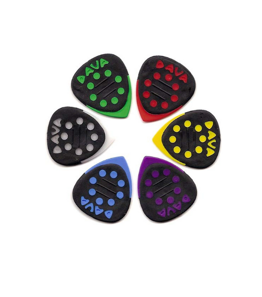 Dava Grip Tips Delrin Guitar Picks - 6 Pack - Variety Pack