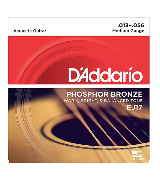 D'Addario EJ17 Phosphor Bronze Medium Acoustic Strings