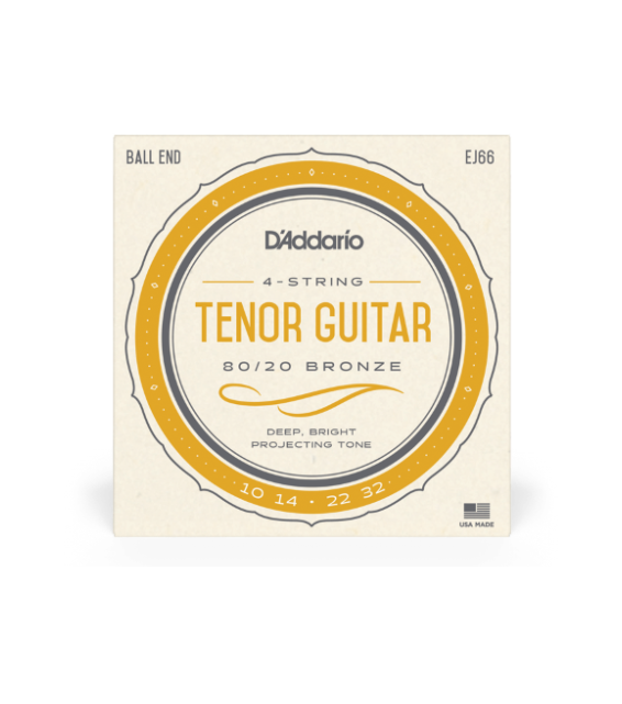 D'Addario EJ66 Tenor Guitar, 4-String, 80/20 Bronze