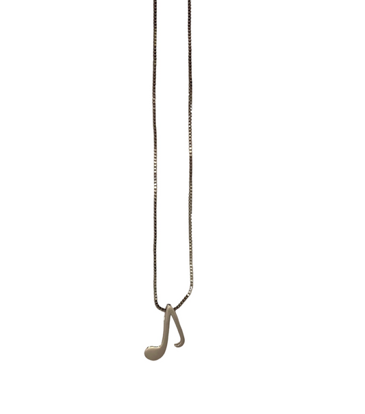 Eighth Note Necklace - 925 Sterling Silver