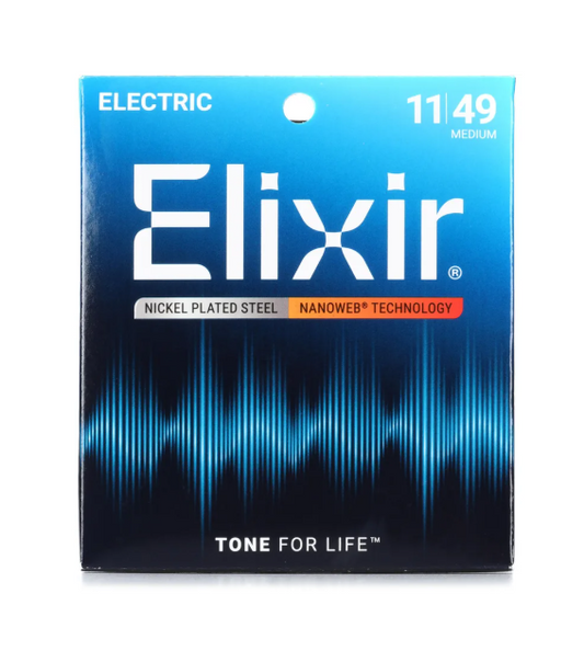 Elixir 11-49 Electric Guitar Strings NANOWEB Coating