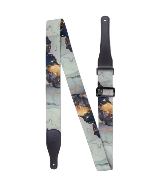 Polyester Guitar Strap - Gray Marble