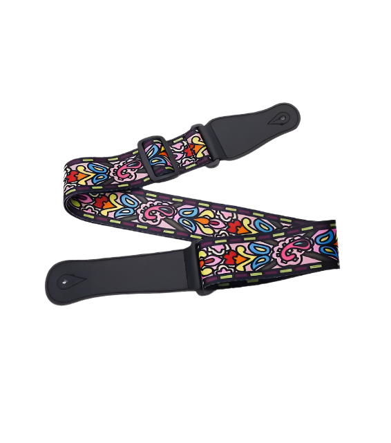 Ployester Guitar Strap - Stained Glass